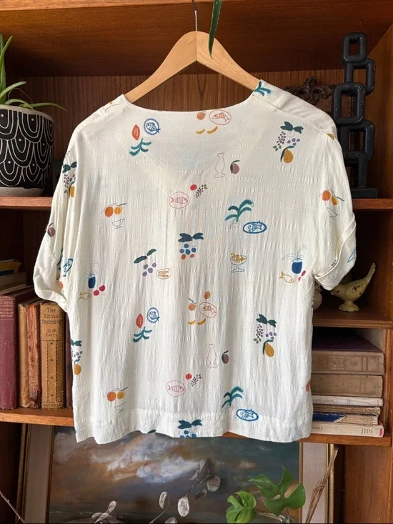 Nice Things Print Blouse Paloma Size 6 - Picture 3 of 4